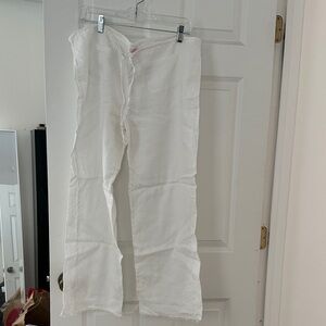 Victoria's Secret white linen pants
